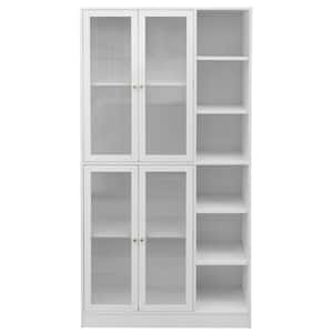36.22 in. W x 15.75 in. D x 70.87 in. H White Linen Cabinet Kitchen Pantry Cabinet with Doors and Adjustable Shelves