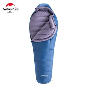 Wakeman Mummy Sleeping Bag 83in L x 28 in W, Water-Resistant Adult Cold  Weather Sleeping Bag Rated to 10°F (Blue) 75-CMP1115 - The Home Depot