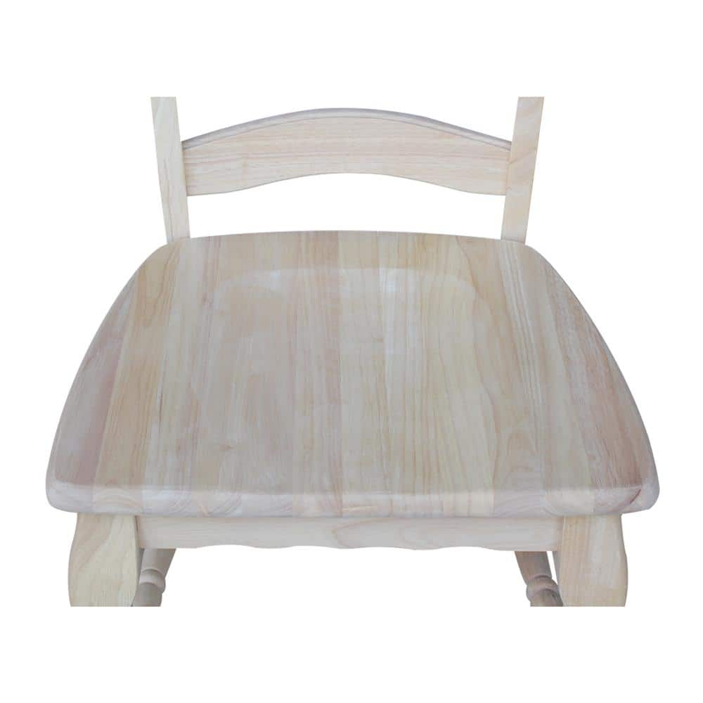 White Wood Ladderback Slat Side Chair Set