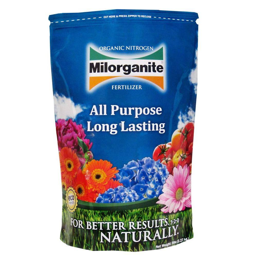 Milorganite 5 Lbs 5 2 1 Organic Nitrogen Fertilizer 100521025 The Home Depot 6809