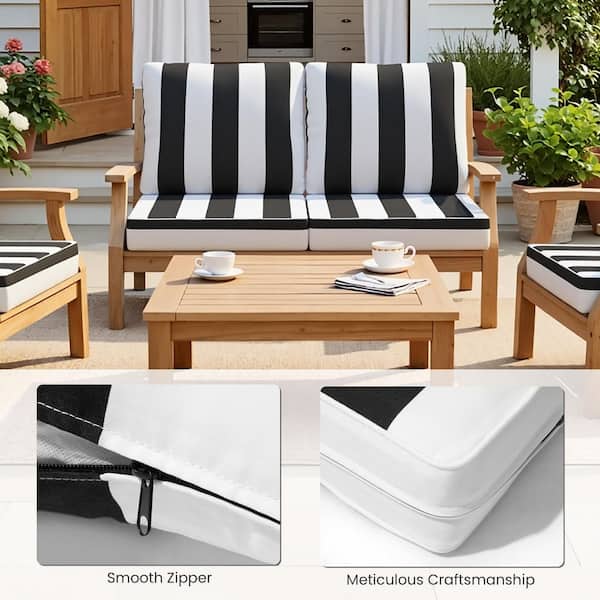 Crestlive Products 2 Pieces Patio Couch Cushion with Zipper 27.6