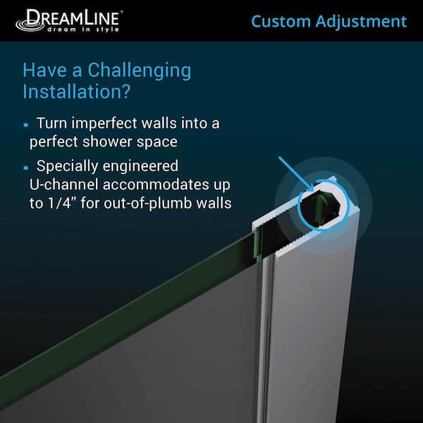 Prism 36-1/8 in. x 36-1/8 in. x 72 in. Semi-Frameless Neo-Angle Pivot Shower Enclosure in Brushed Nickel
