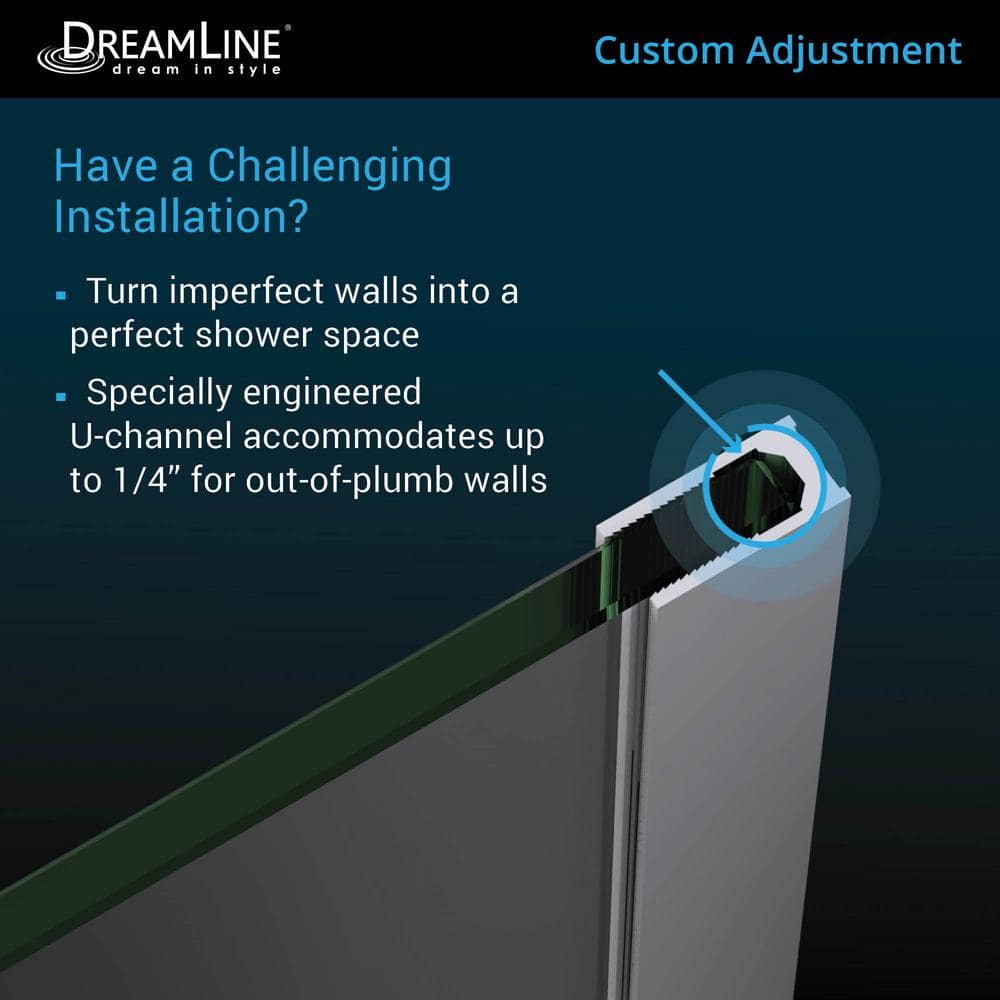 Prism Plus 34" x 72" Frameless Matte Black Neo-Angle Shower Enclosure