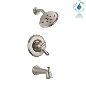 Linden 1-Handle H2Okinetic Tub and Shower Faucet Trim Kit in Stainless (Valve Not Included)