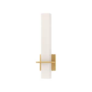 Nepal 18 in., 1-Light 18-Watt Brushed Gold Integrated LED Wall Sconce