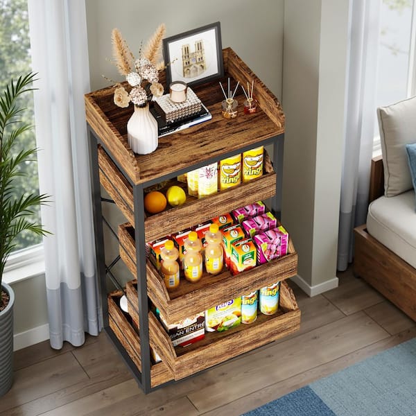 TRIBESIGNS WAY TO ORIGIN Bachel Rustic Brown Wood 24 in. x 46 in