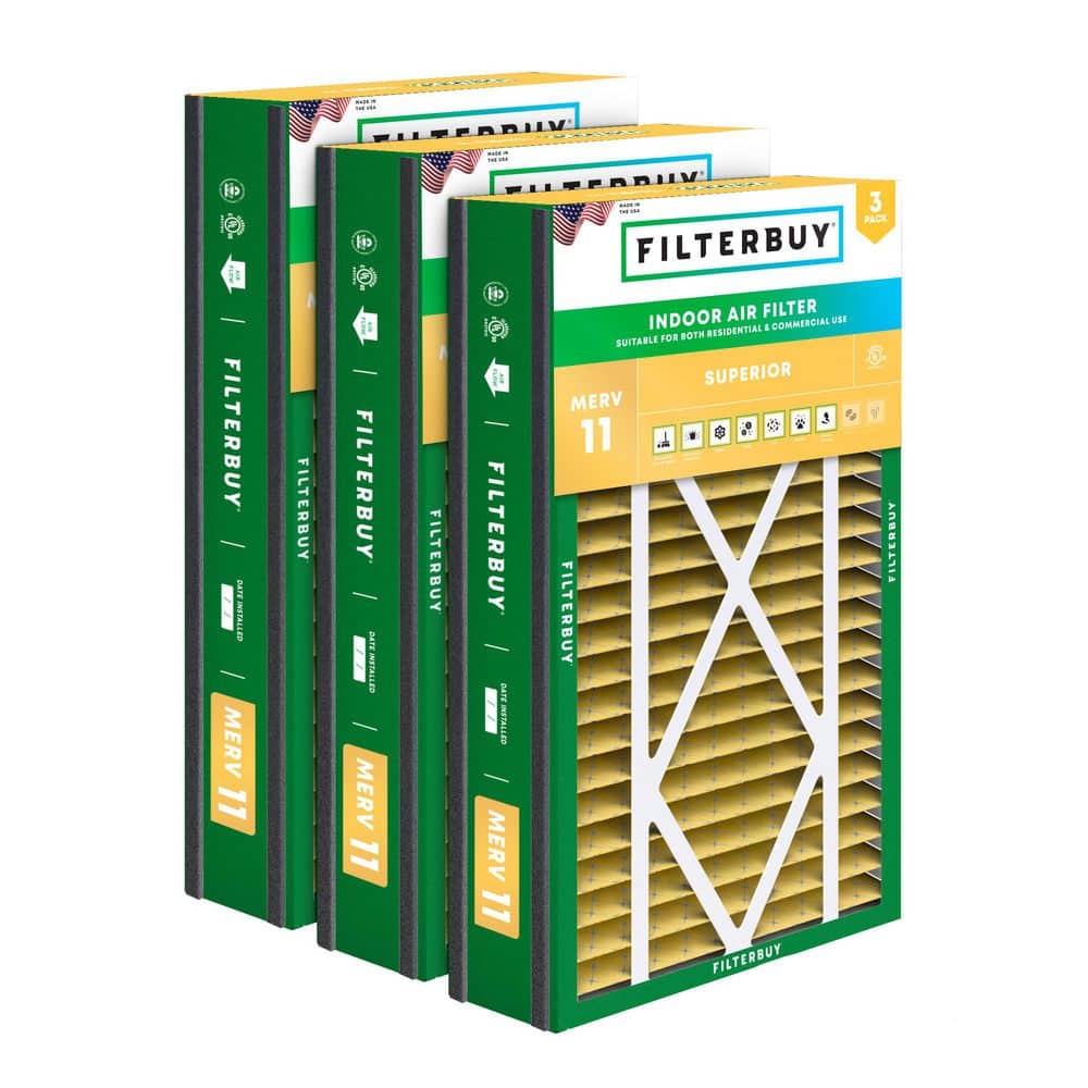 16 in. x 25 in. x 5 in. MERV 11 (FPR 7) Allergen Defense Pleated HVAC Furnace Air Filters for Air Bear & More (3-Pack) price history on PriceWatchPro