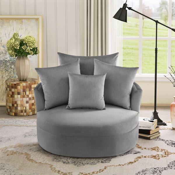 half circle swivel chair