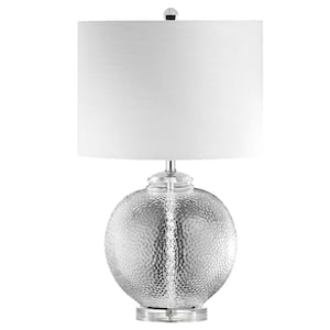 Taylor 23.5 in. H 1-Light Clear Table Lamp with Laminated Fabric Shade