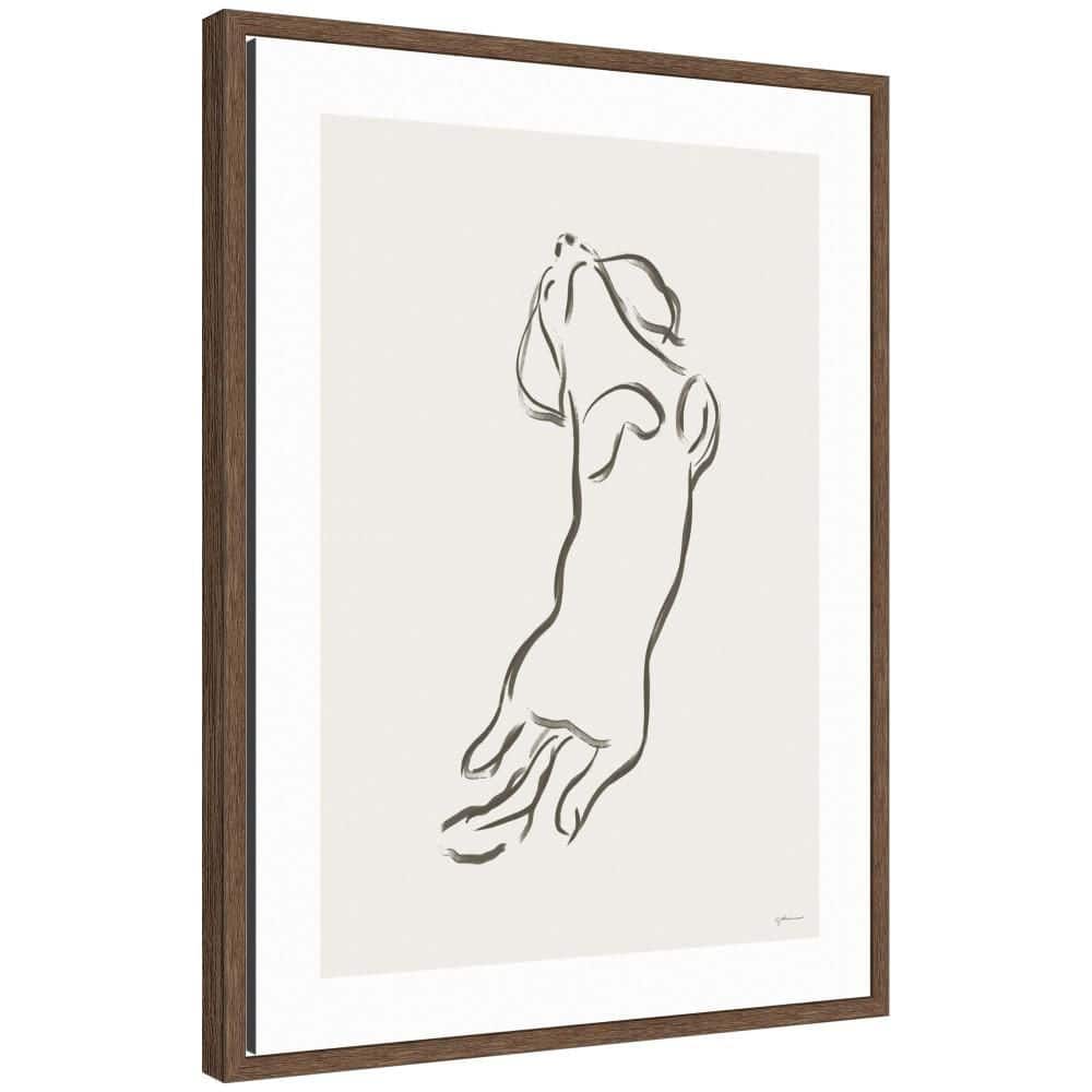 "Sylvie ""Dachshund Dog"" by Gabrielly Guedes Animals Framed Art Print 24 in. x 18 in." price history on PriceWatchPro