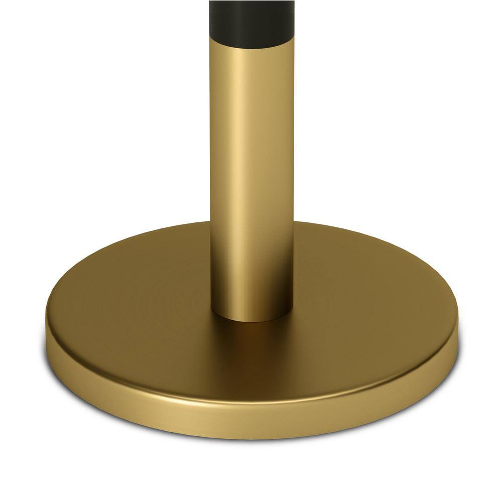 White Marble and Gold Metal Round Side Table
