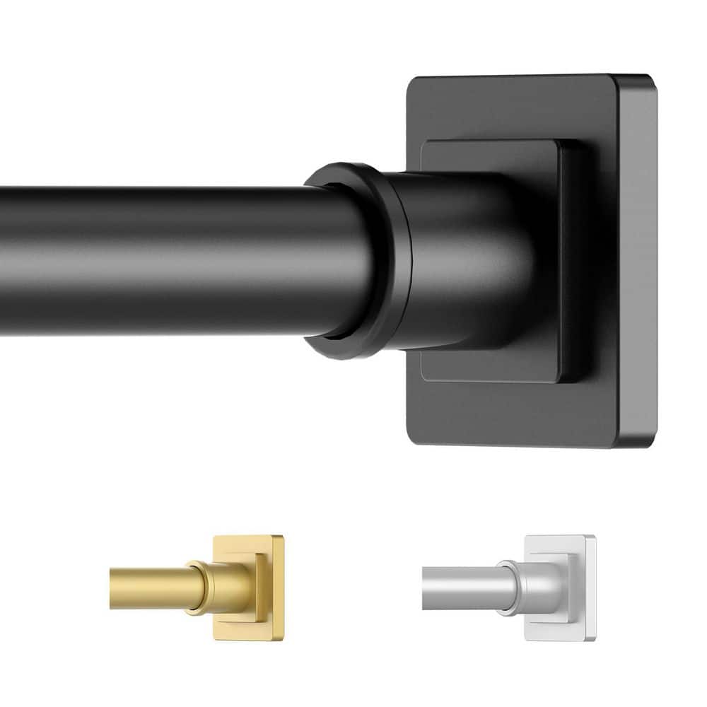 31-79 in Stainless Steel Black Tension Shower Curtain Rod for Bathroom with No Drill Installation and Non-Slip Pads price history on PriceWatchPro