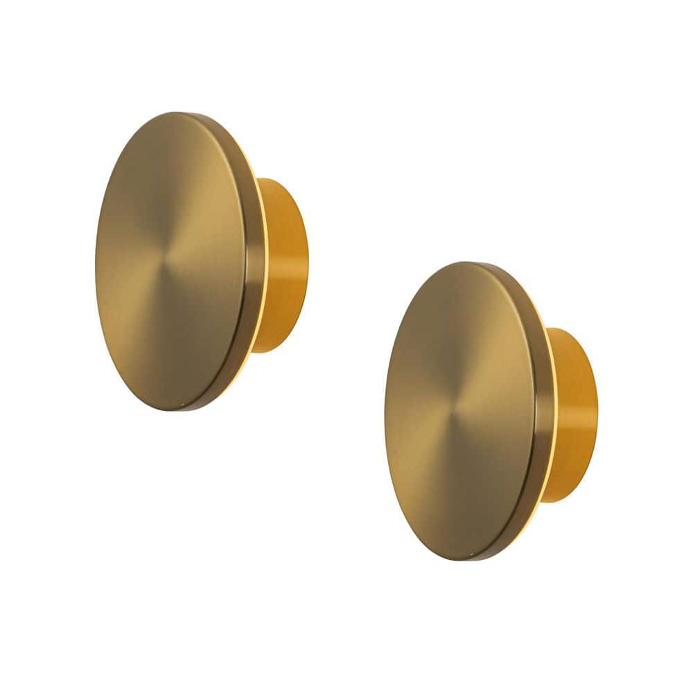 7 in. Rechargeable Integrated LED Wall Sconce in Brushed Brass, Cordless Indoor Wall Light(2-Pack)