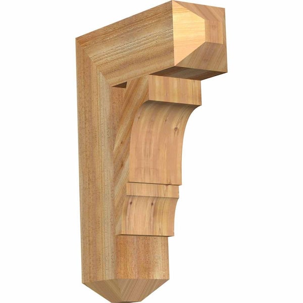 Ekena Millwork 6 in. x 26 in. x 18 in. Western Red Cedar Balboa Craftsman Rough Sawn Bracket