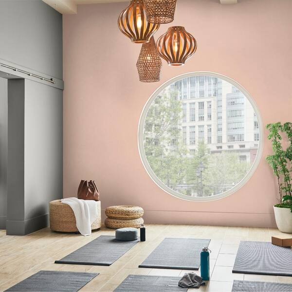 BEHR PRO 5 gal. #240A-2 Sunkissed Peach Eggshell Interior Paint