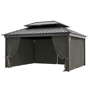 Kimunuk 12 ft. x 14 ft. Universal Outdoor Privacy Curtains, Gazebo