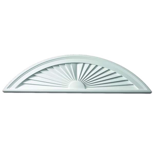 36 in. x 9 in. x 1 3/4 in. Polyurethane Segment Sunburst Pediment