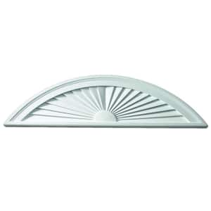 48 in. x 13 in. x 1-3/4 in. Polyurethane Segment Sunburst Pediment