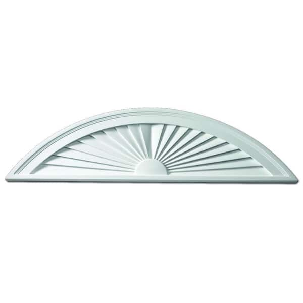 Fypon 68 in. x 14 in. x 1-3/4 in. Polyurethane Segment Sunburst Pediment