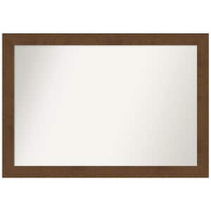 Carlisle Brown 40 in. W x 28 in. H Rectangle Non-Beveled Wood Framed Wall Mirror in Brown