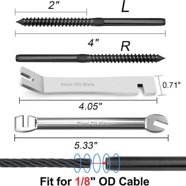 50 Pack T316 Black Right&Left Handed Thread Swage Lag - View #8