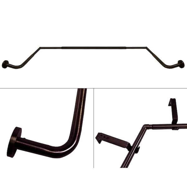 Versailles Home Fashions 3/4in Adjustable Steel Bay Window Rod in Espresso