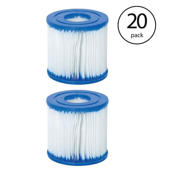 Bestway Swimming Pool Pump Replacement Cartridge Type VII & D (10-Packs of 2 Each)