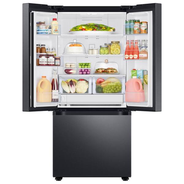 Samsung 22 Cu Ft 3 Door French Door Smart Refrigerator In Fingerprint Resistant Black Stainless Steel Rf22a4121sg The Home Depot Samsung 22 Cu Ft 3 Door French Door Smart Refrigerator In Fingerprint Resistant Black Stainless Steel Rf22a4121sg The Home Depot