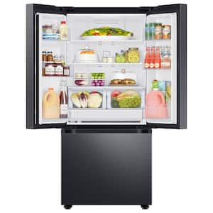 22 cu. ft. 3-Door French Door Smart Refrigerator with Water Dispenser in Fingerprint Resistant Black Stainless Steel
