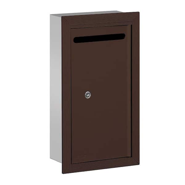 Salsbury Industries 2260 Series Bronze Slim Recessed-Mounted Private Letter Box with Commercial Lock