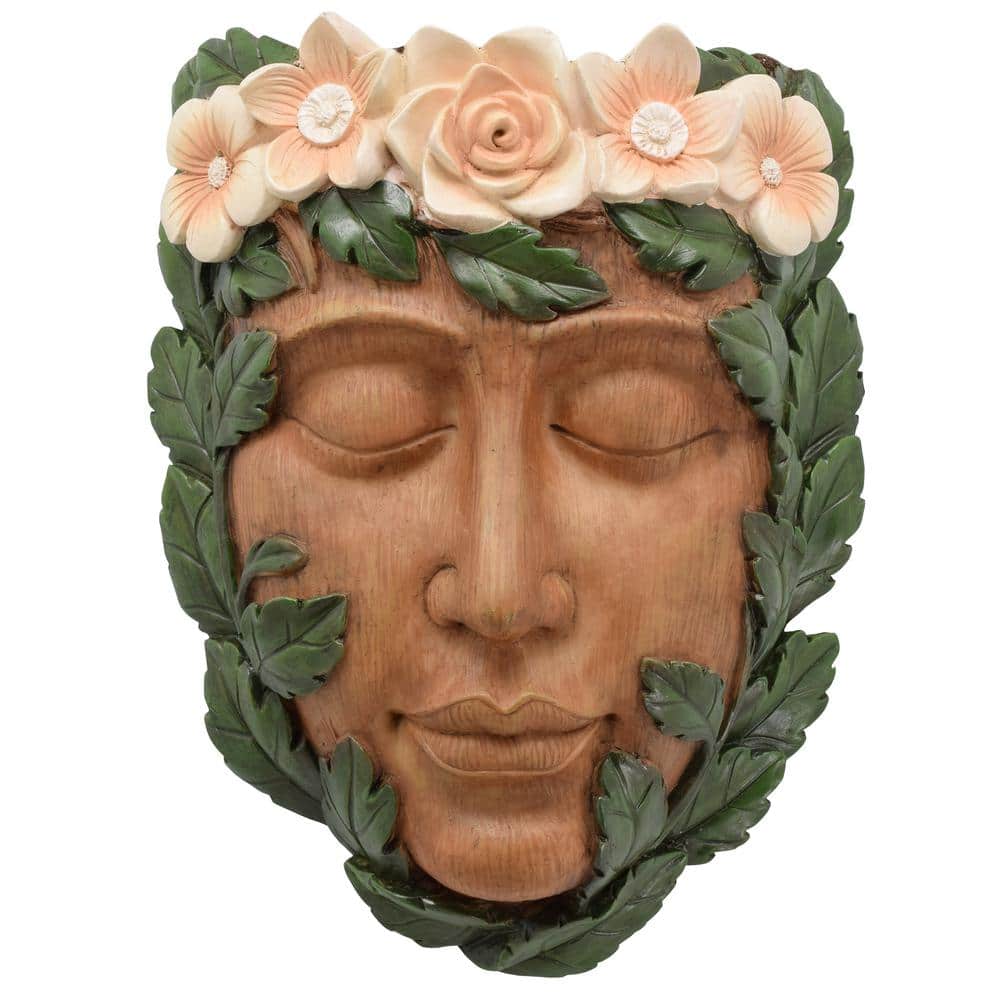 Willow 10.5 in. Brown Resin Floral Wall Planter