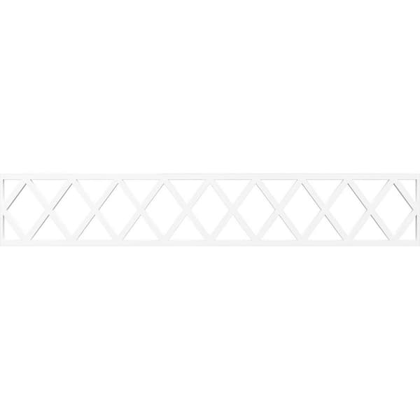 Ekena Millwork Wolford Fretwork 0.375 in. D x 46.625 in. W x 8 in. L PVC Panel Molding