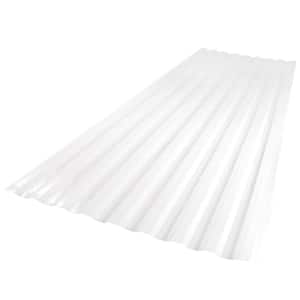 26 in. x 6 ft. Corrugated Polycarbonate Roof Panel in White Opal
