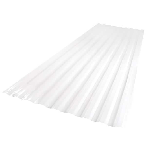 Suntuf 26 in. x 6 ft. Corrugated Polycarbonate Roof Panel in White Opal