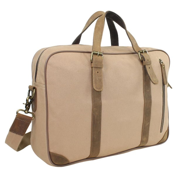 Vagarant 15 in. Casual Style Canvas Laptop Messenger Bag with 15 in. Laptop  Compartment. Green C31L-GRN - The Home Depot
