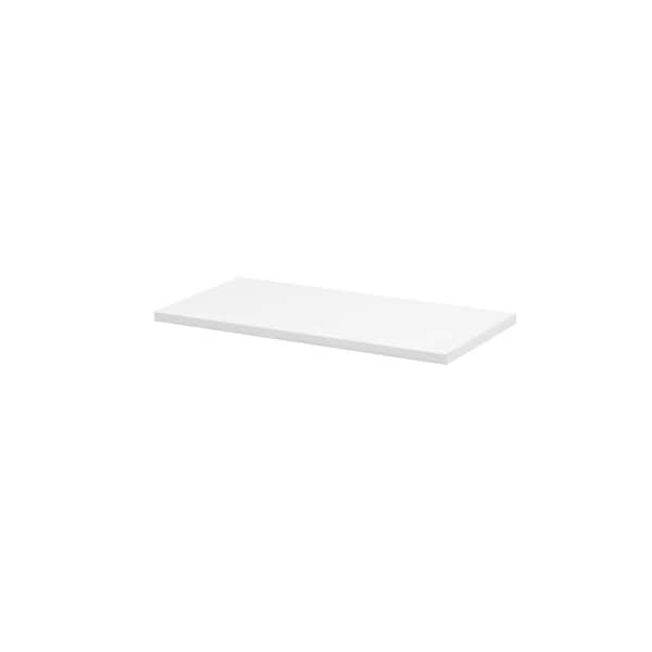 Dolle LITE 23.6 in. W x 9.8 in. D x 0.75 in. White MDF Decorative Wall Shelf without Brackets
