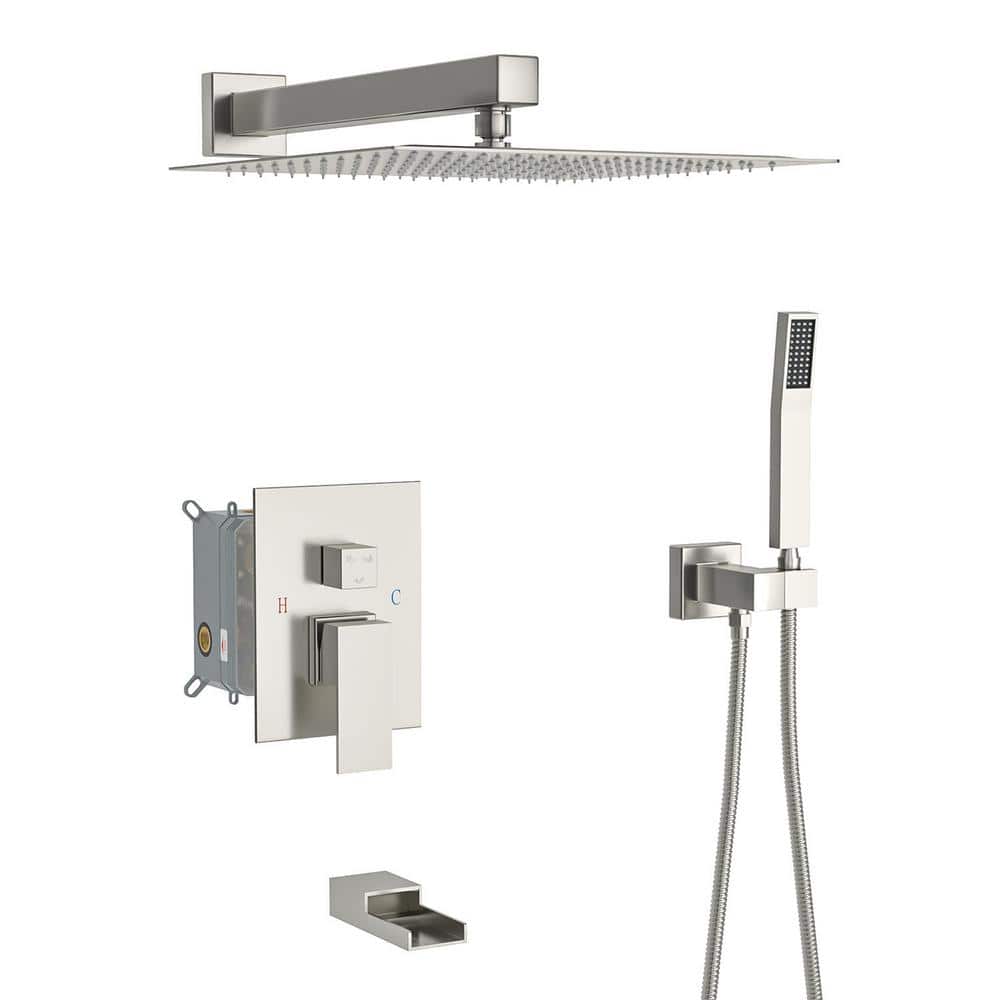 10 in. Single Handle 1-Spray Tub and Shower Faucet 1.8 GPM with Shower Head