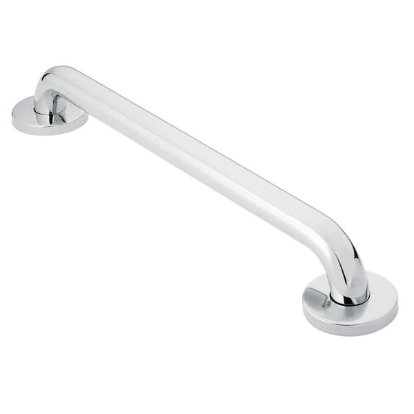 MOEN Home Care 18 in. x 1-1/4 in. Concealed Screw Grab Bar with SecureMount in Polished Stainless Steel