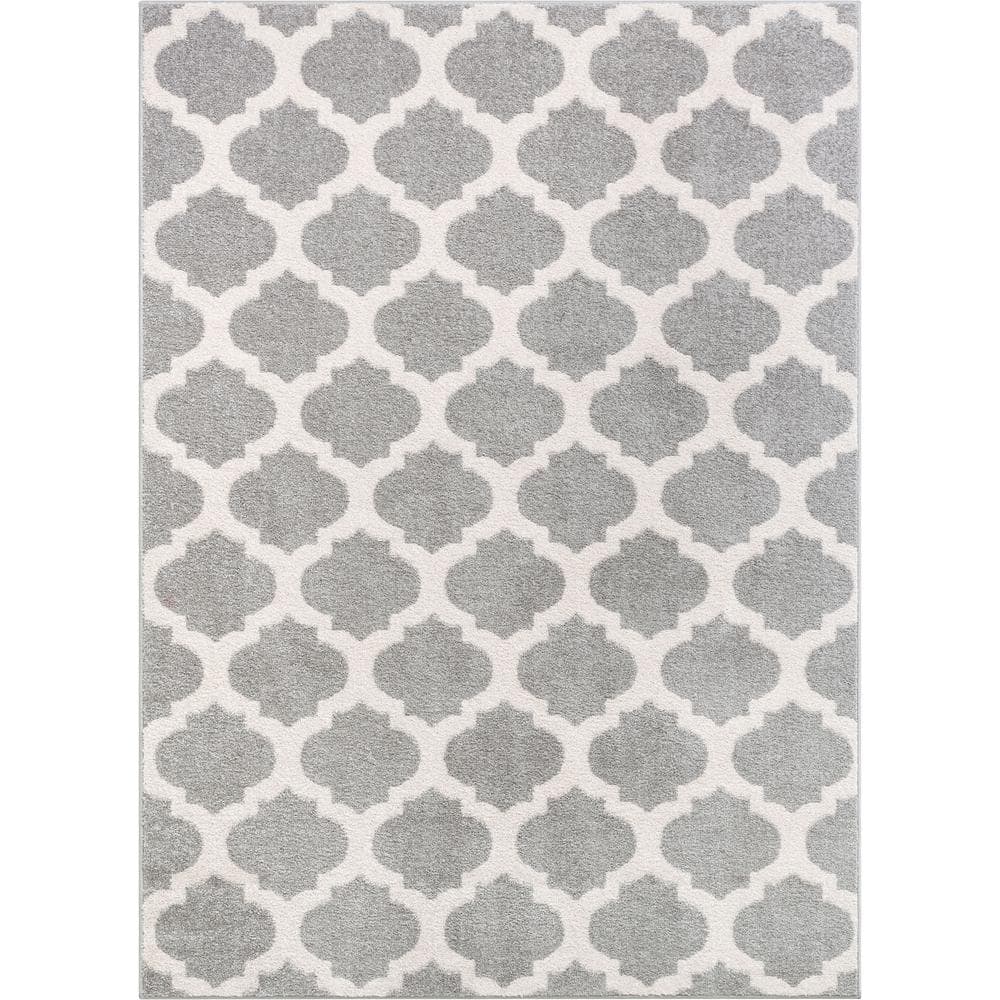 WOZO Elegant Gray Damask Flower Area Rug Rugs Non-Slip Floor Mat Doormats for Living Room Bedroom 60 x 39 inches WOZO Elegant Gray Damask Flower Area Rug Rugs Non-Slip Floor Mat Doormats for Living Room Bedroom 60 x 39 inches