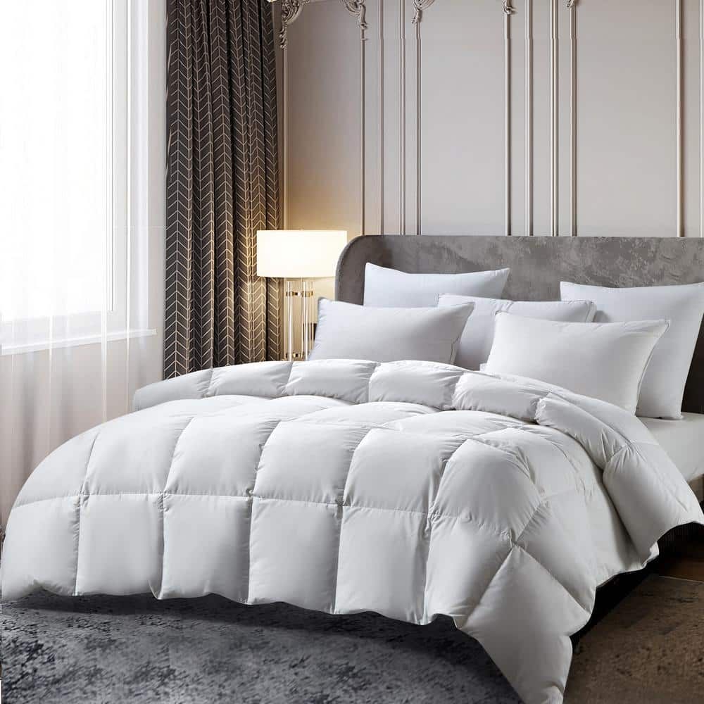 King White Cotton Down Reversible Comforter Set