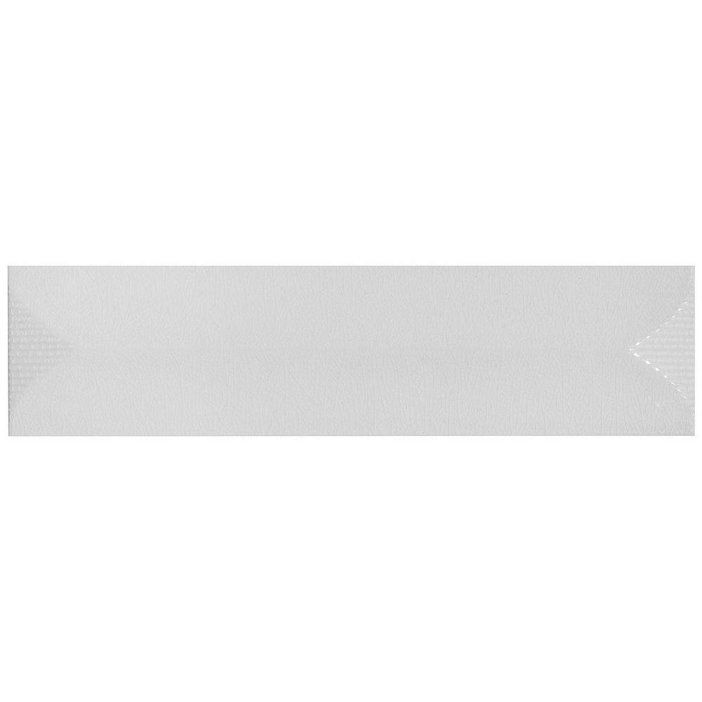 Colorwave Inflex White 4.43 in. x 0.34 in. Polished Crackled Ceramic Wall Tile Sample price history on PriceWatchPro