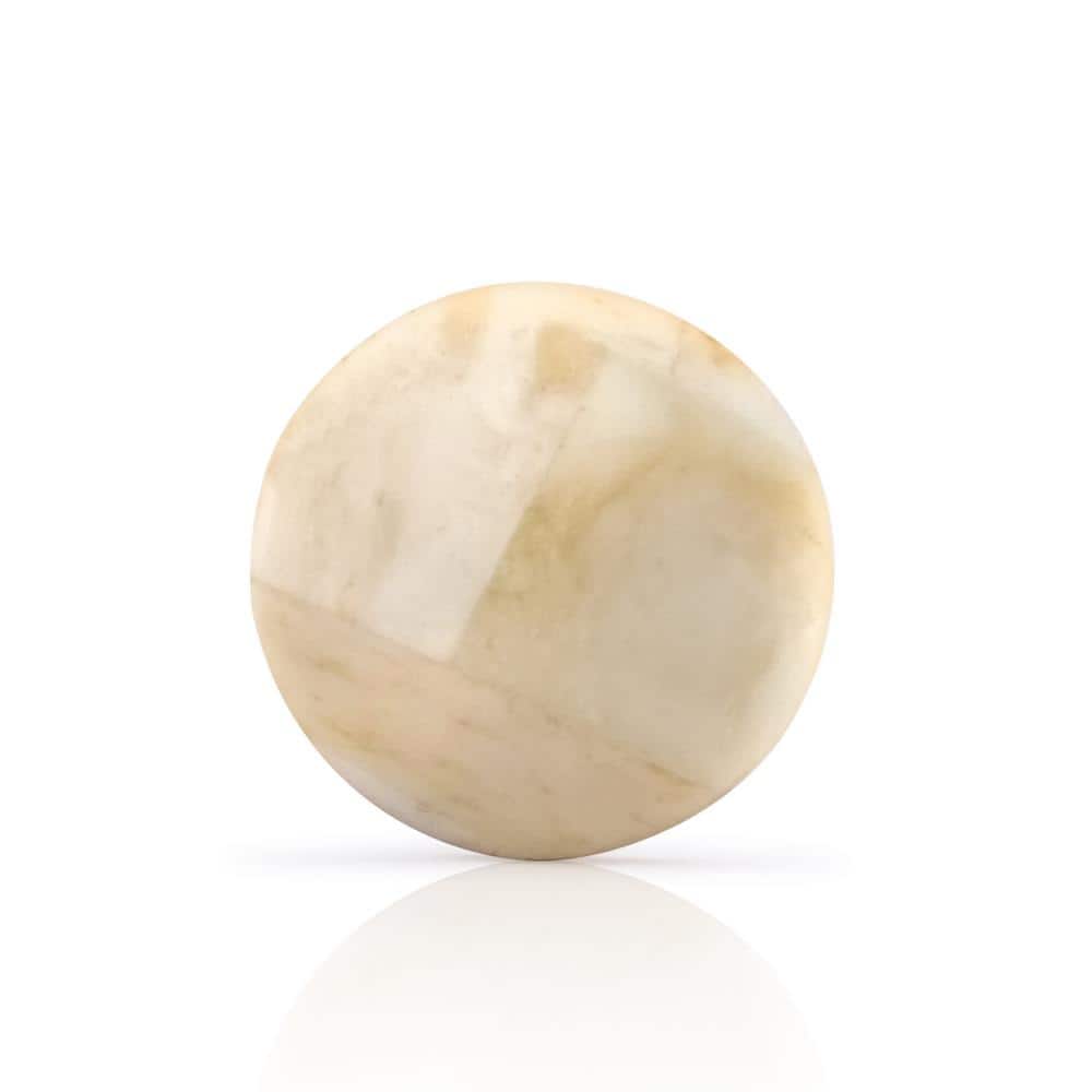 Eclipse Cream Round Novelty Drawer Cabinet Knob with Mounting Hardware
