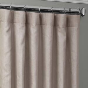 Earl Grey Linen Rod Pocket Room Darkening Curtain - 50 in. W x 108 in. L