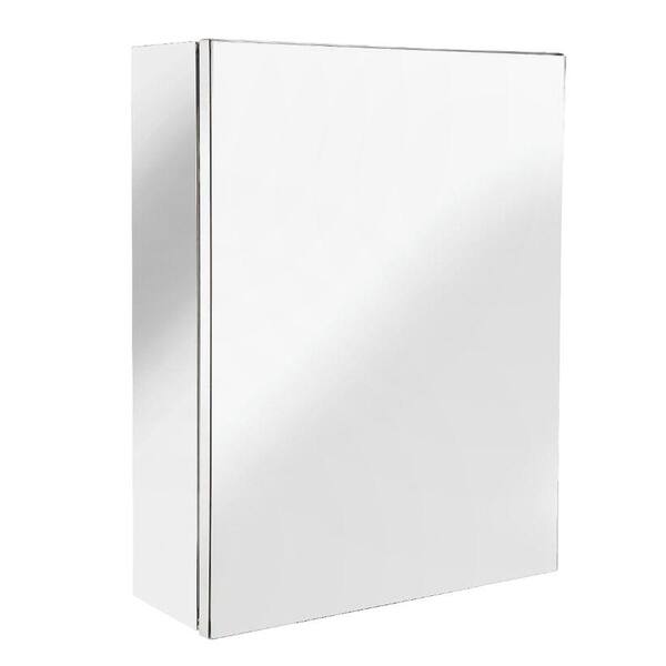 Croydex Avon 15.75 in. H x 11.81 in. W x 4.72 in. D Small Single Door Cabinet Surface Mount Only in Stainless Steel