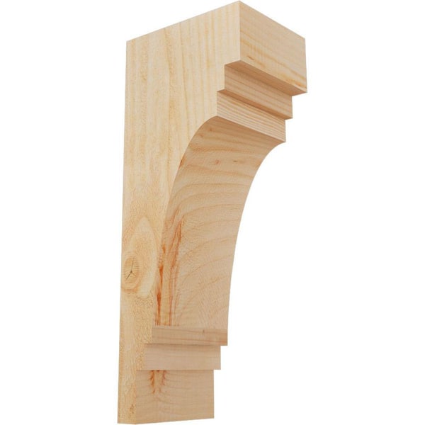 Ekena Millwork 6 in. x 8 in. x 20 in. Douglas Fir Pescadero Rough Sawn Corbel