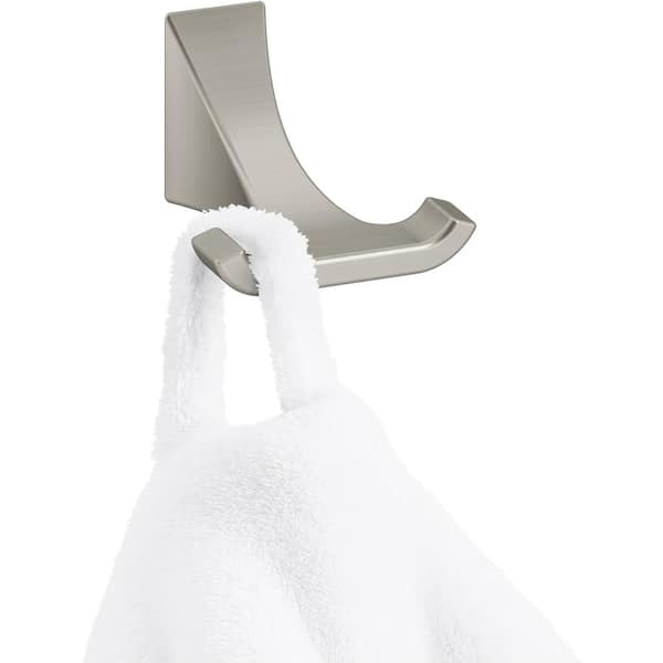 Katun Double Robe Hook in Vibrant Brushed Nickel