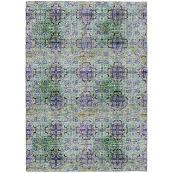 Chantille ACN557 Purple 2 ft. 6 in. x 3 ft. 10 in. Machine Washable Indoor/Outdoor Geometric Area Rug