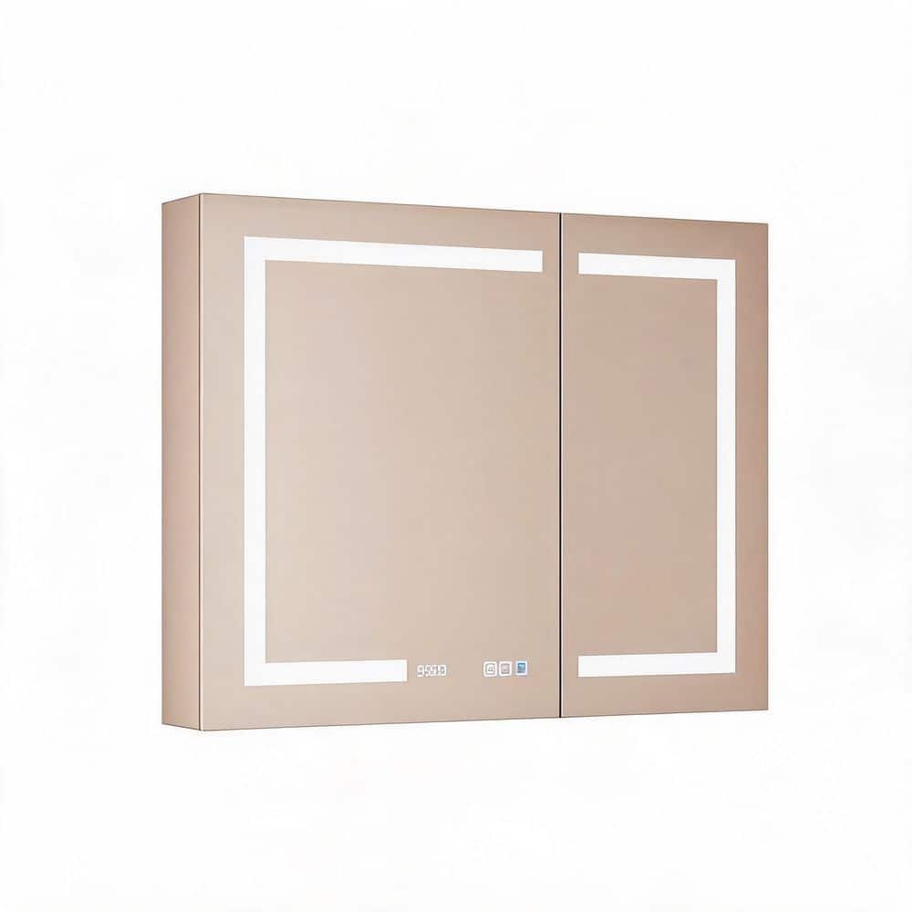 42 in. W x 30 in. H Rectangular Aluminum Glass Smart LED Medicine Cabinet with Mirror, Dimmable, Anti-Fog, Built-in price history on PriceWatchPro