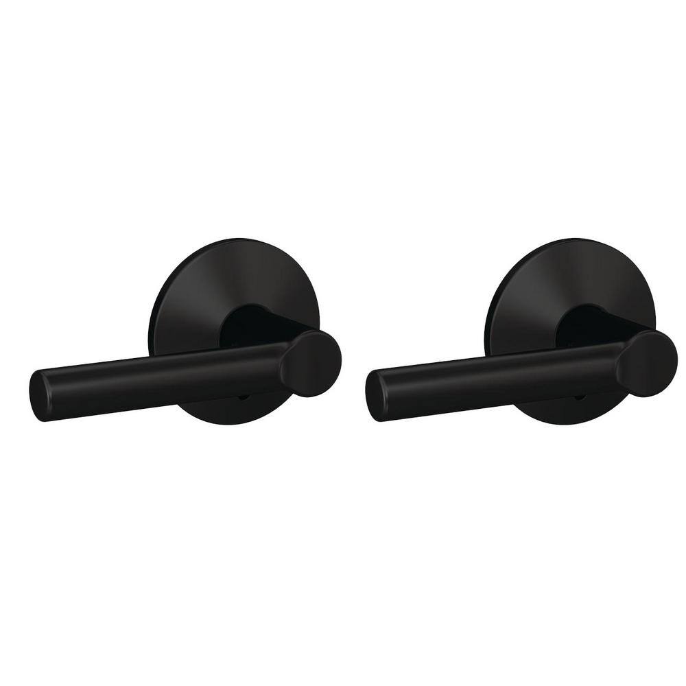 Schlage Custom Latitude Matte Black Combined Interior Door Handle with Collins  Trim FC21 LAT 622 COL - The Home Depot