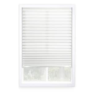 White No Tool Light Filtering Polyester Fabric Pleated Shade 36 in. W x 72 in. L (4-Pack )